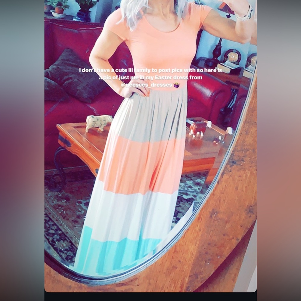 Pastel Short Sleeve Midi Dress